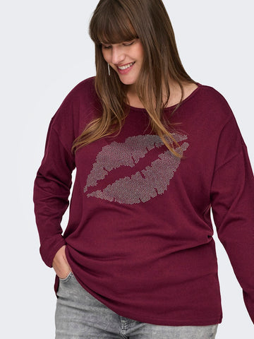 CarAlba - Bluse Med Nitter