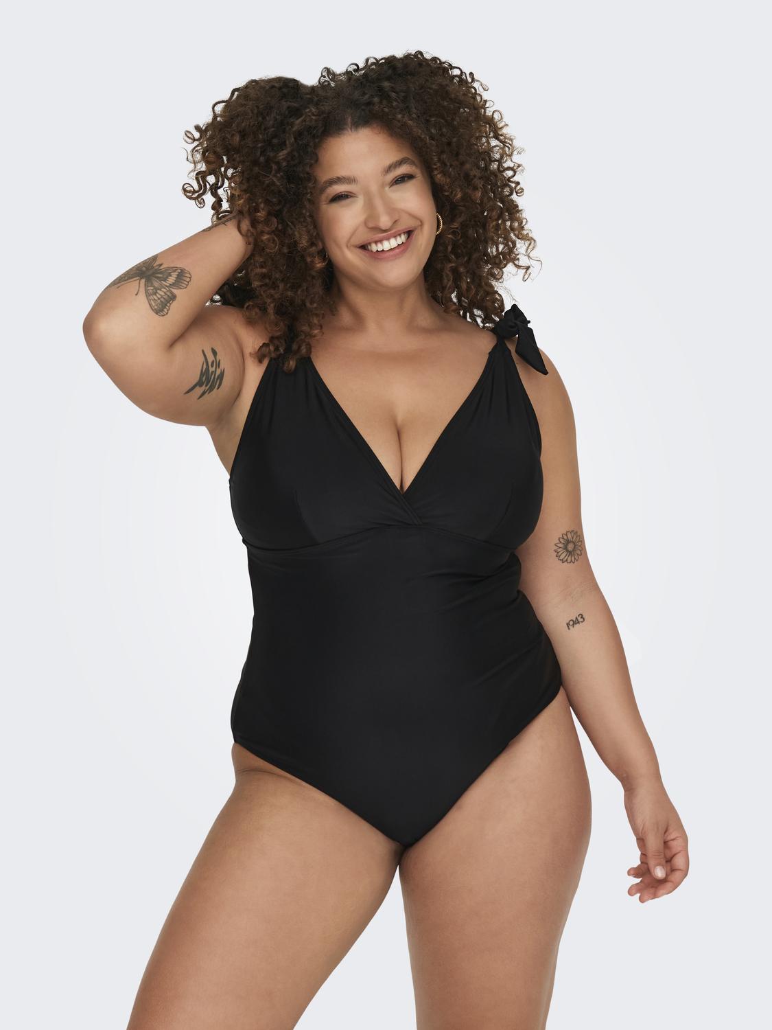 Sort plus size Badedragt
