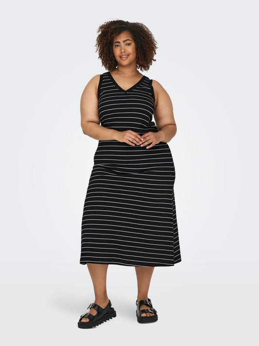 CARMAY CALF V-NECK DRESS