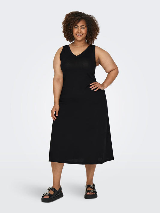 CARMAY CALF V-NECK DRESS