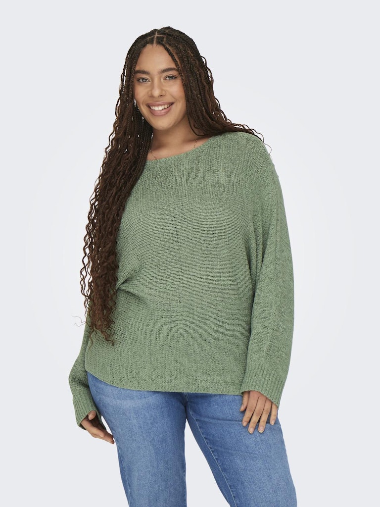 CARGEENA 3/4 BATWING O-NECK KNIT