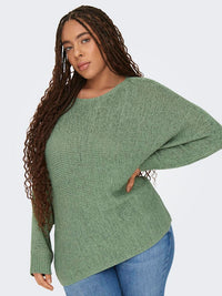 CARGEENA 3/4 BATWING O-NECK KNIT