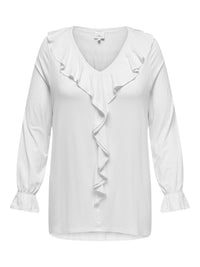 CARCLARISA V-NECK FRILL L/S TOP