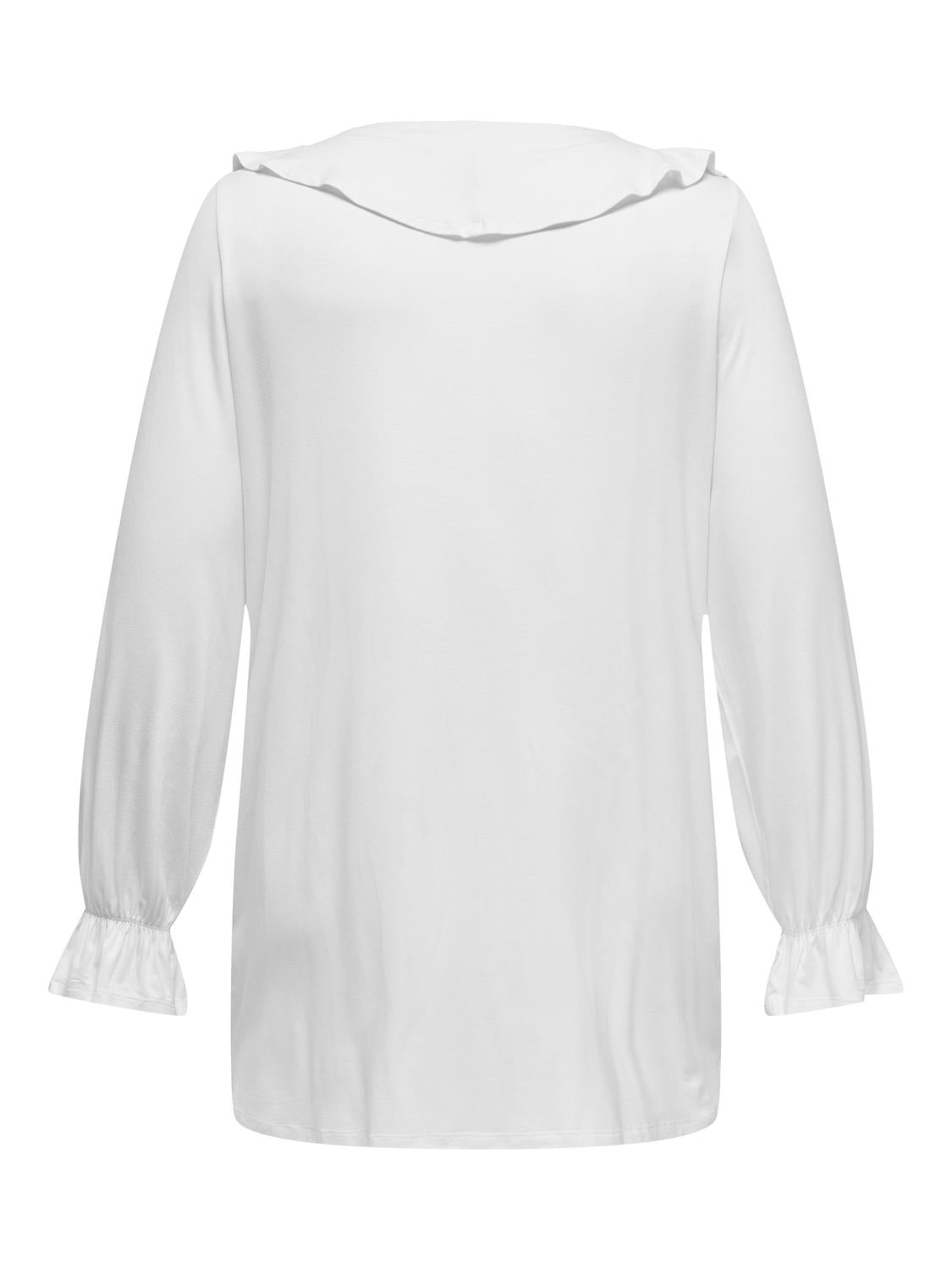 CARCLARISA V-NECK FRILL L/S TOP