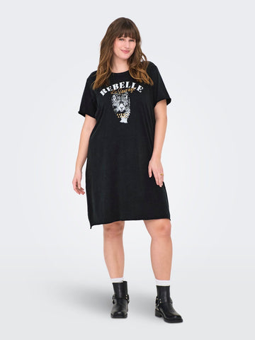 CARLUCY - T-Shirt Kjole med Print