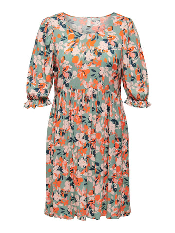 CARNOVA LOLLI LIFE 2/4 BLK DRESS AOP