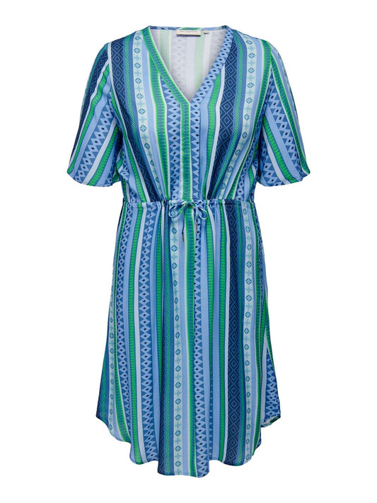 CARMARRAKESH LIFE CALF 2/4 DRESS AOP