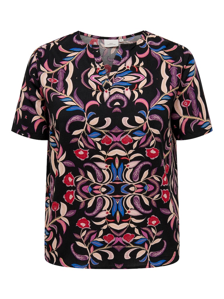 CARNOLANA LIFE S/S V-NECK TOP AOP