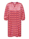 CARFIRENZO PLISSE 3/4 DRESS WVN
