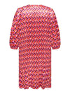 CARFIRENZO PLISSE 3/4 DRESS WVN