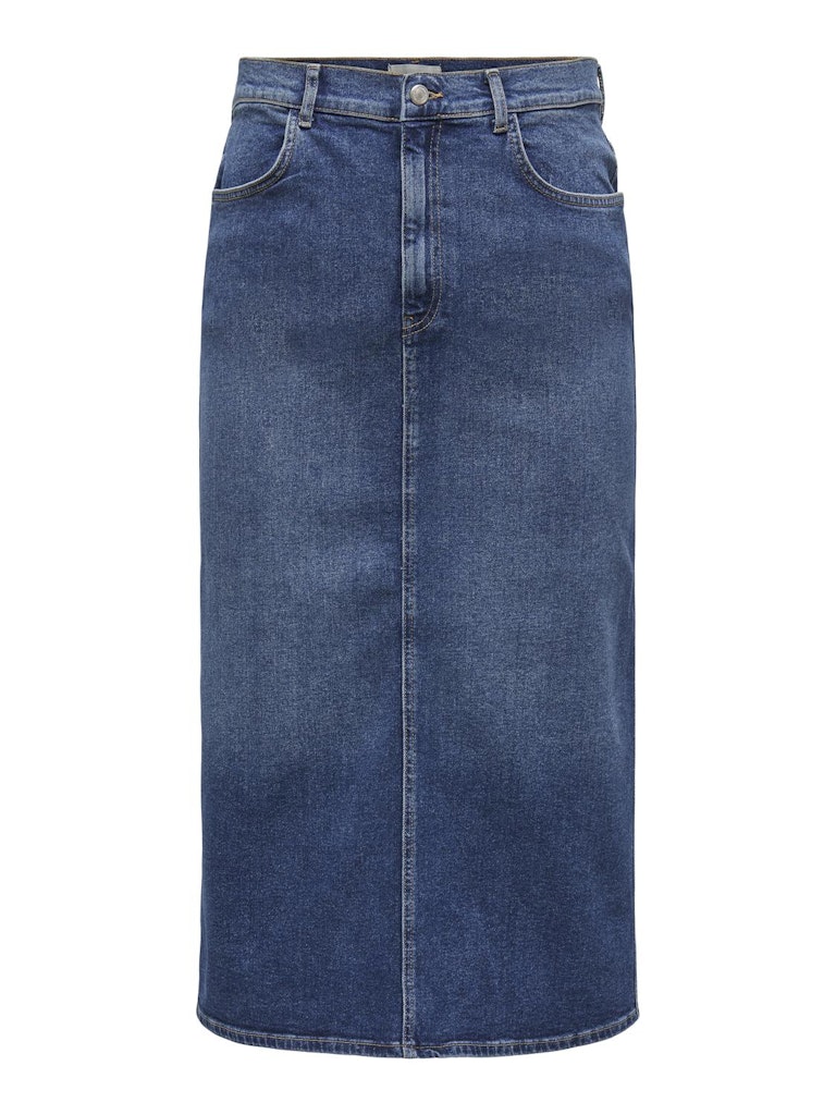 CARANN LONG SLIT SKIRT DENIM