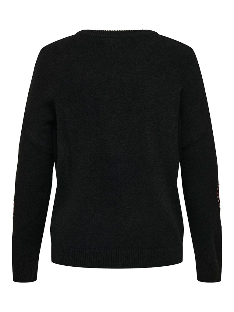 CARDAISY LS O-NECK BLING KNIT