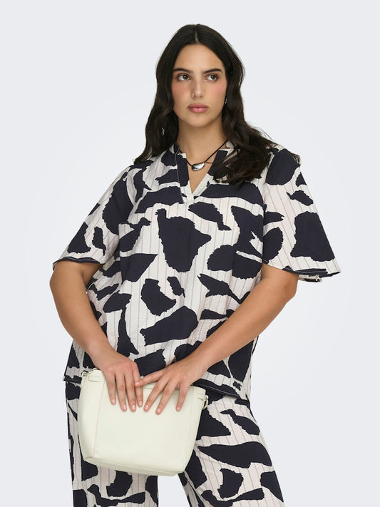 CarMisia - Bluse med V-hals