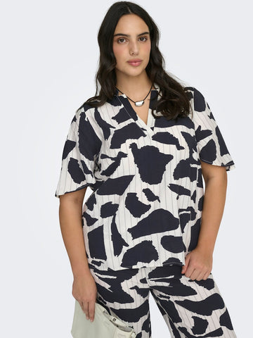 CarMisia - Bluse med V-hals