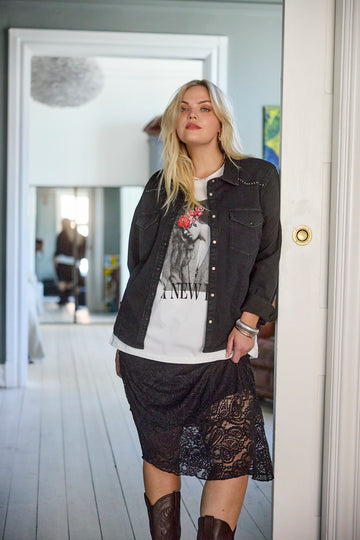 CARSASIA - Skjorte/Jakke med rhinsten