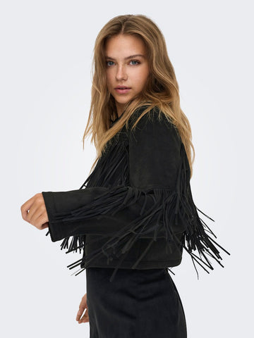 CarDiane - Kort Jakke i Imiteret Ruskind