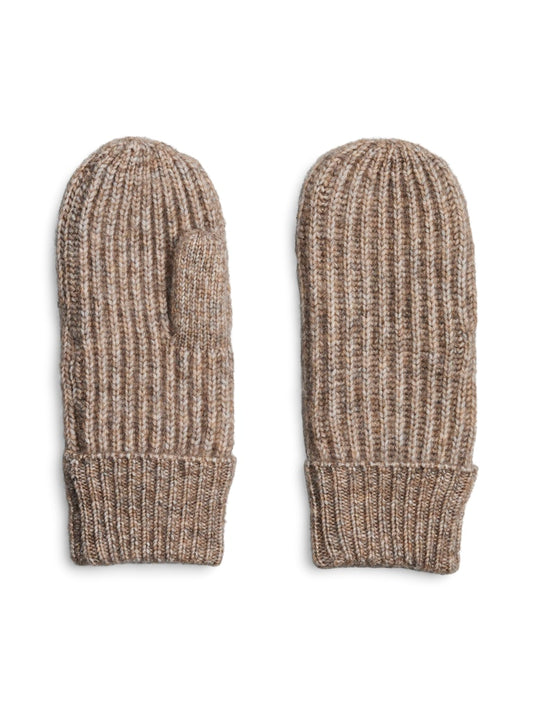 PCMILLA - Beige Strik Vanter