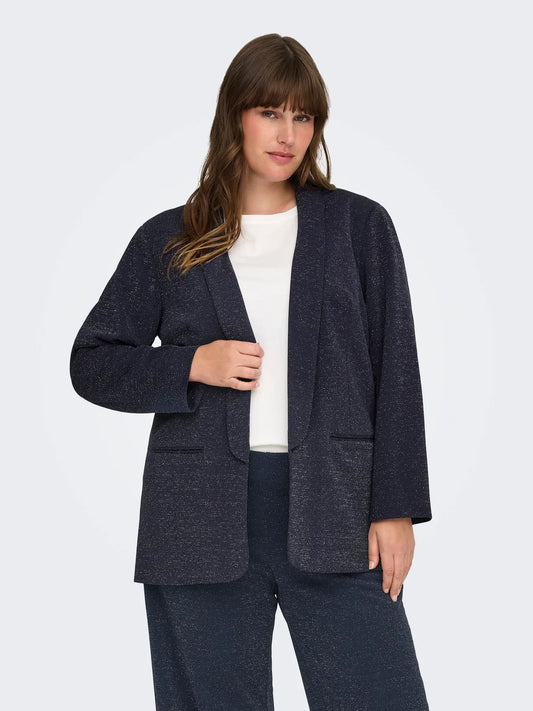 CarElly Alya - Blå Blazer med Glimmer