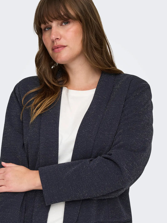 CarElly Alya - Blå Blazer med Glimmer