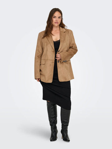CarTulip - Blazer i Ruskind Look