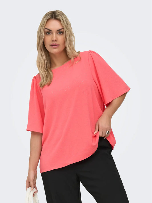CarJosee Metta - Bluse med Glimmer