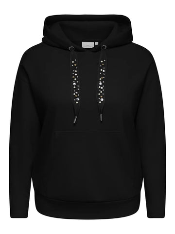 CarScarlett - Hoodie med Rhinsten