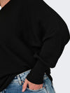 CARNEW ADALINE - Sort Strikbluse - NOOS