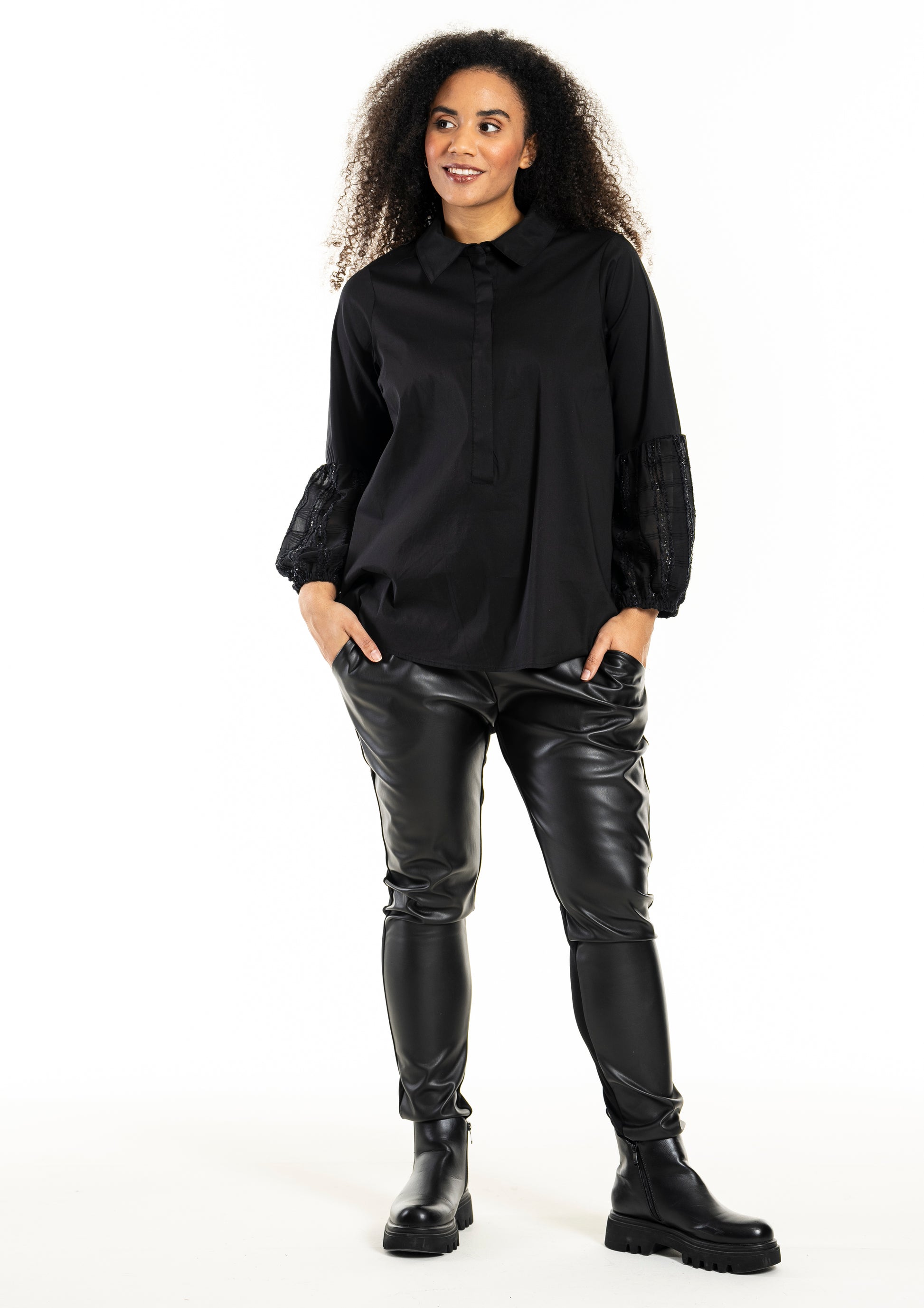 StHasel Fake Leather Pants