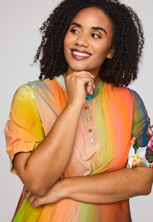 StBidiana - Lang Farverig Kjole