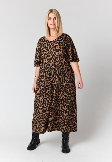 StChrista - Maxikjole med Leopardprint