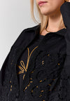 StAislyn - Cardigan med Blondedetaljer