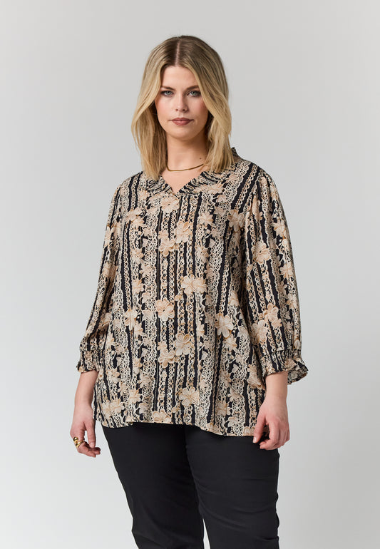 StFeodora - Bluse med Smockdetaljer