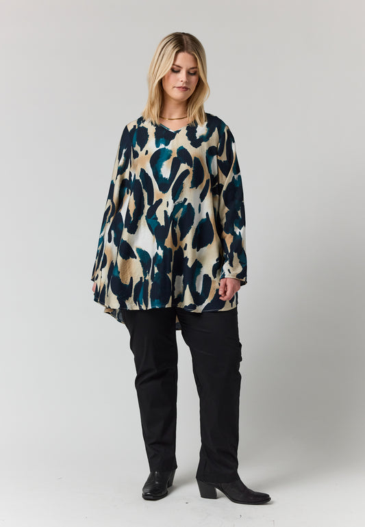 StBerit - Bluse med Print