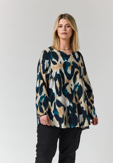 StBerit - Bluse med Print