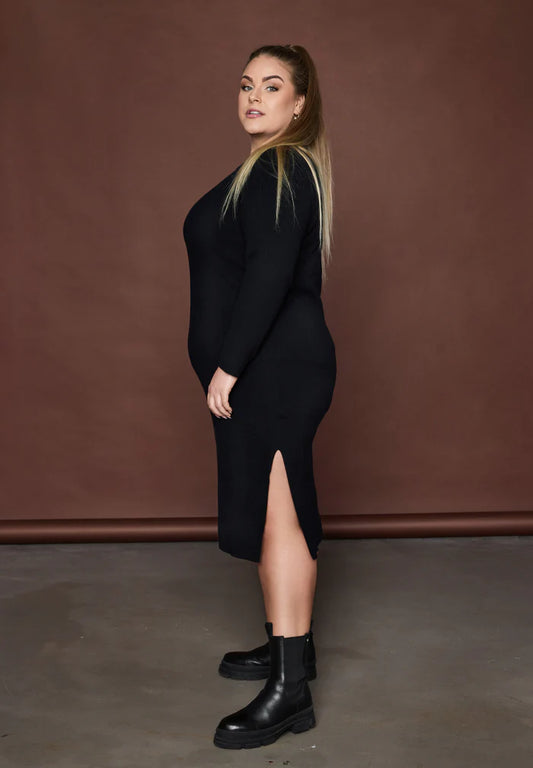 OxKnit O Neck Dress - Strikkjole