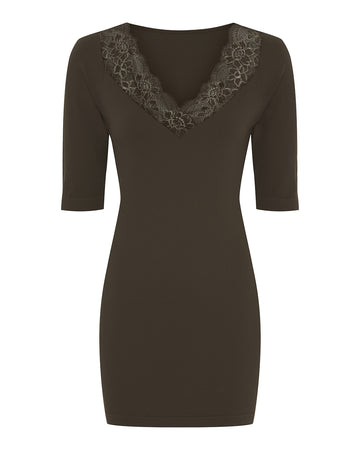 TsBelen Rib - Lang Rib Top med Blonde