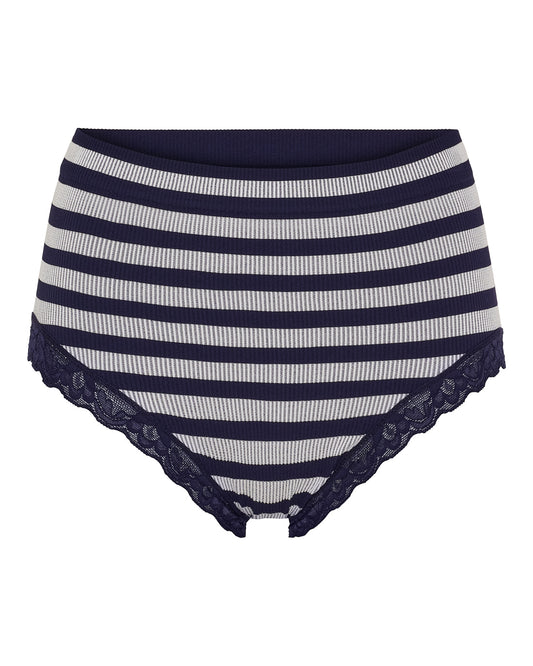 TsISA - Stribet Rib Midi Panties