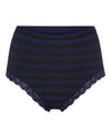 TsISA - Stripe dark rib midi panties lace