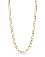 TsYara - Guld / Sølvbelagt Figaro Halskæde 60 cm