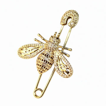 TsQueen Bee - Guldbelagt Broche