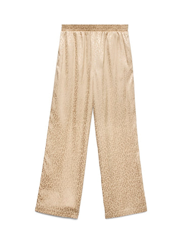 JACQUARD HØY MIDJE LØS BUKSE VEVD KUR