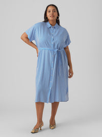 VMBUMPY SS CALF SHIRT DRESS CUR NOOS