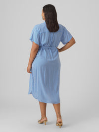 VMBUMPY SS CALF SHIRT DRESS CUR NOOS