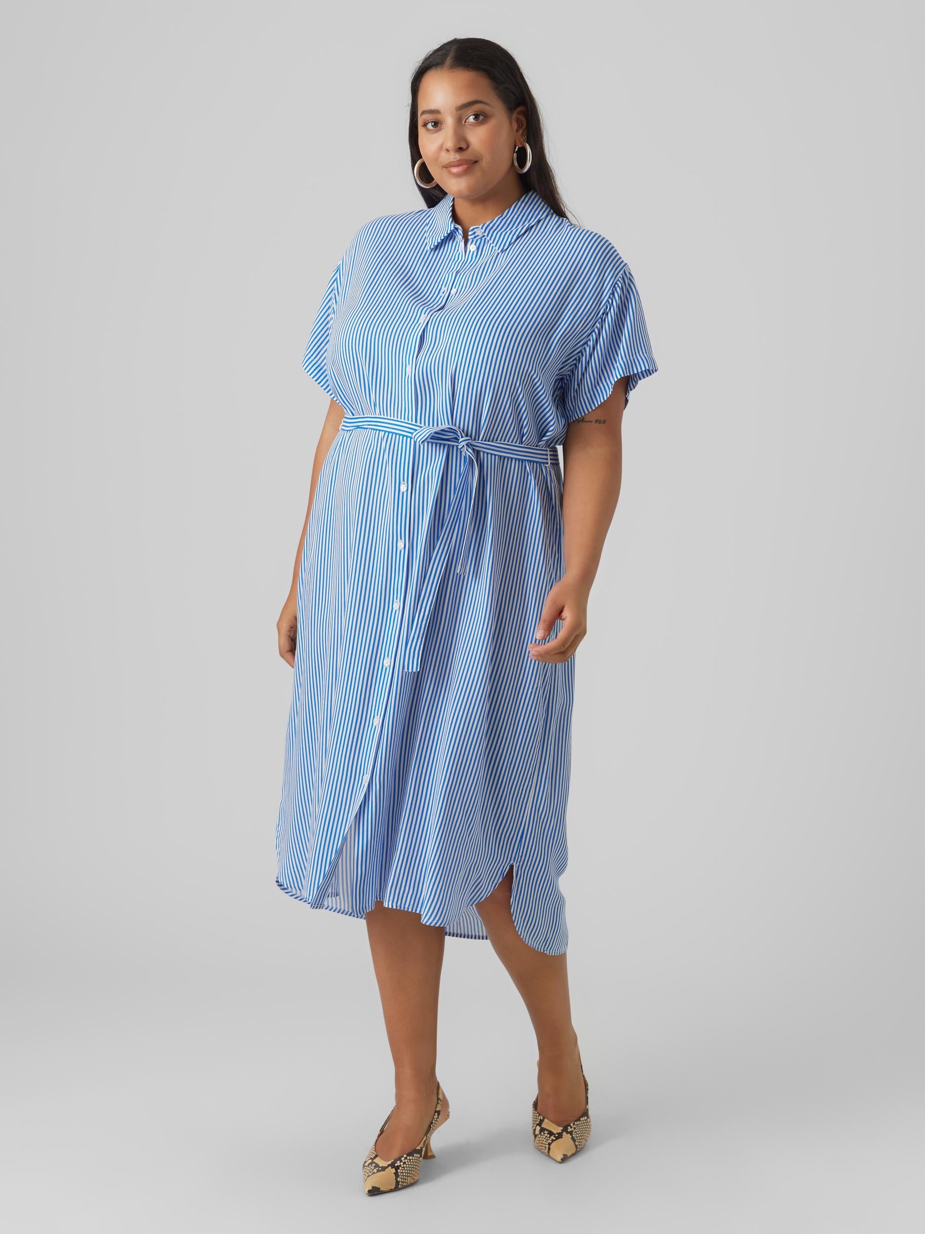 VMBUMPY SS CALF SHIRT DRESS CUR NOOS