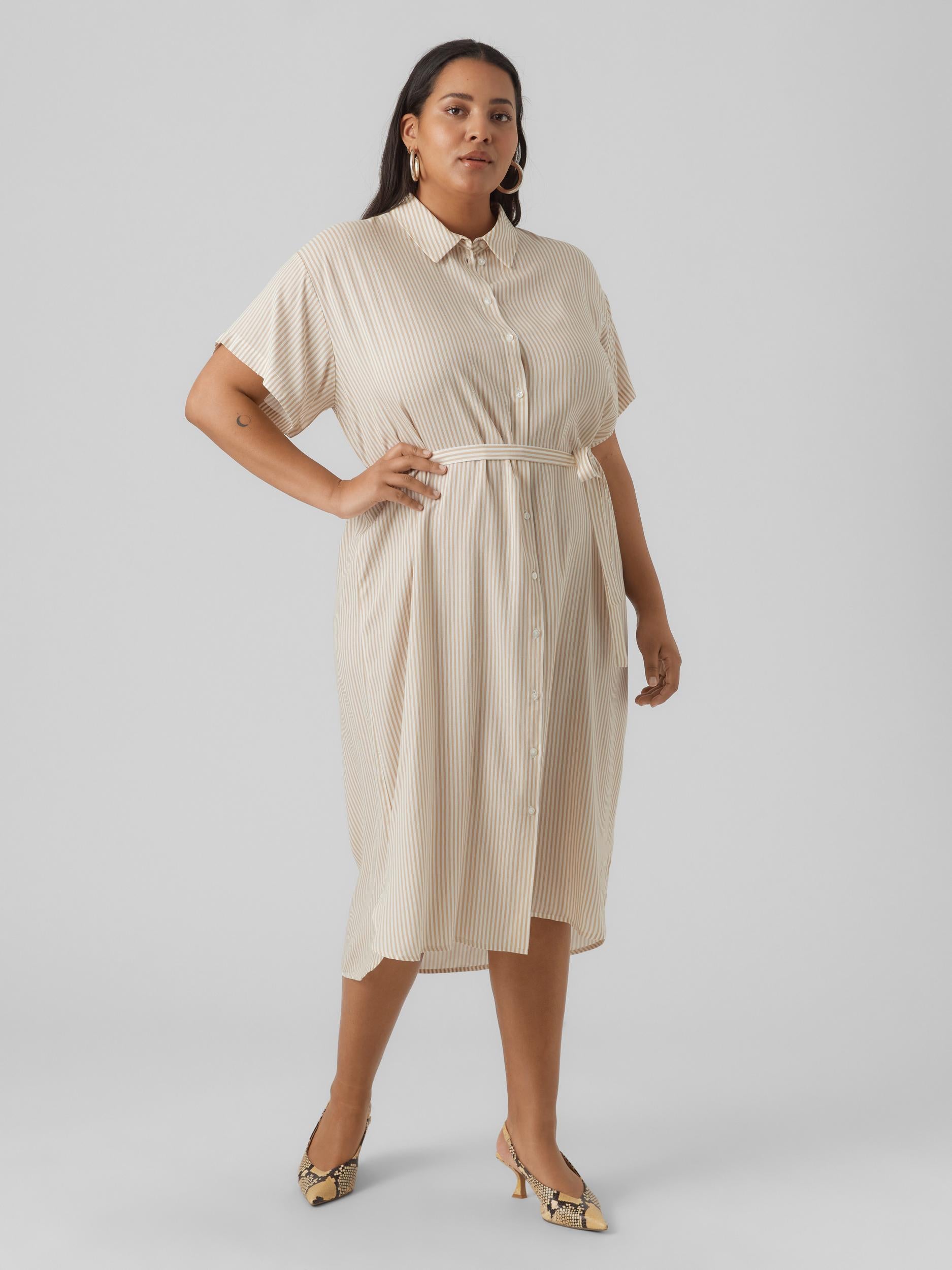 VMBUMPY SS CALF SHIRT DRESS CUR NOOS