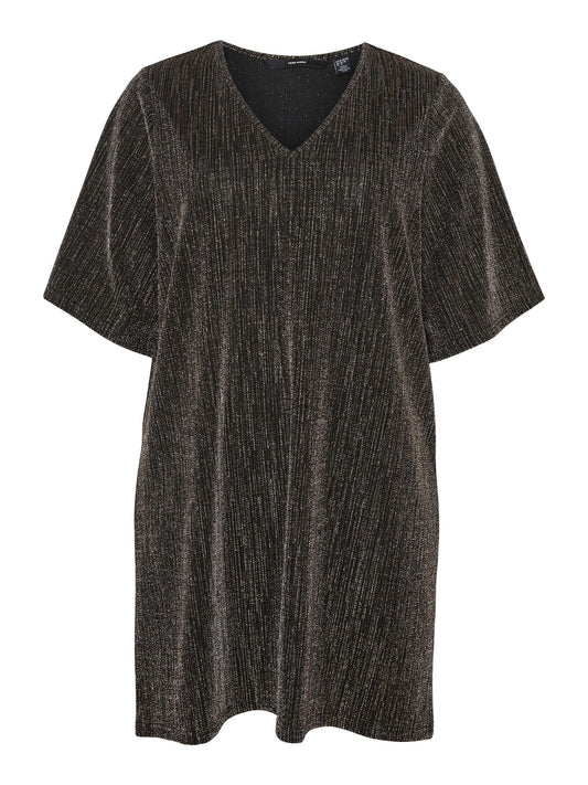 VMCELMA 2/4 O-NECK SH DRESS JRS BTQ CUR