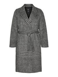 VMCLUCK LONG CHECKED COAT CUR