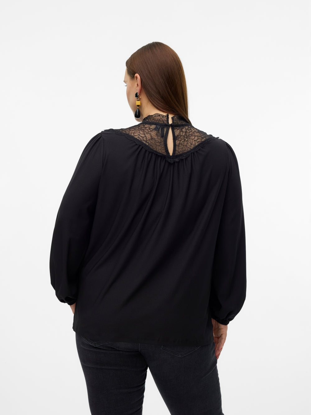 VMCMILLA LS HIGHNECK LACE TOP