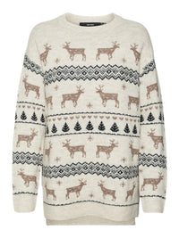 VMCDEERS LS O-NECK LONG XMAS PULLOVER