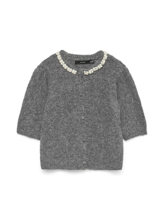 VmcOcean - Kortermet cardigan med perler
